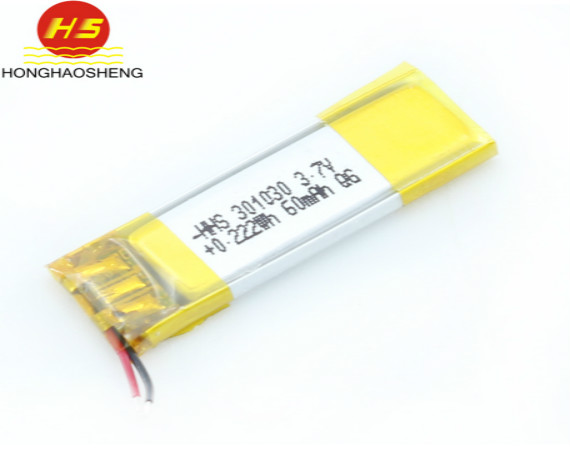 301030 60mah蓝牙穿戴健康智能手环睡眠质量监测运动计步专用锂电池